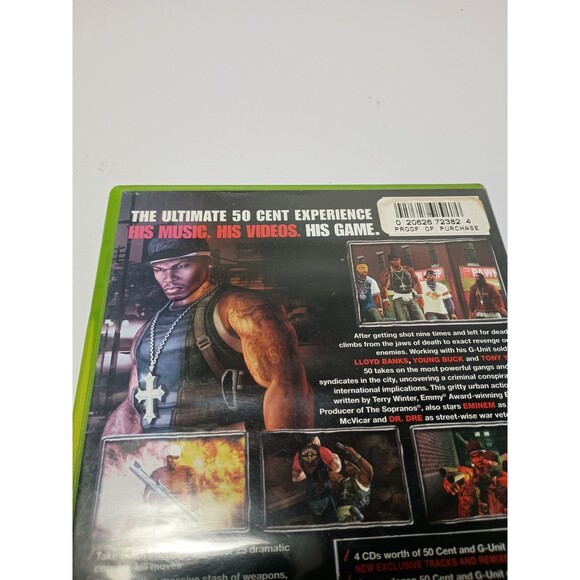 50 Cent Bulletproof Original Xbox CIB Complete Box Rare Black Label Video Game - Picture 3 of 14